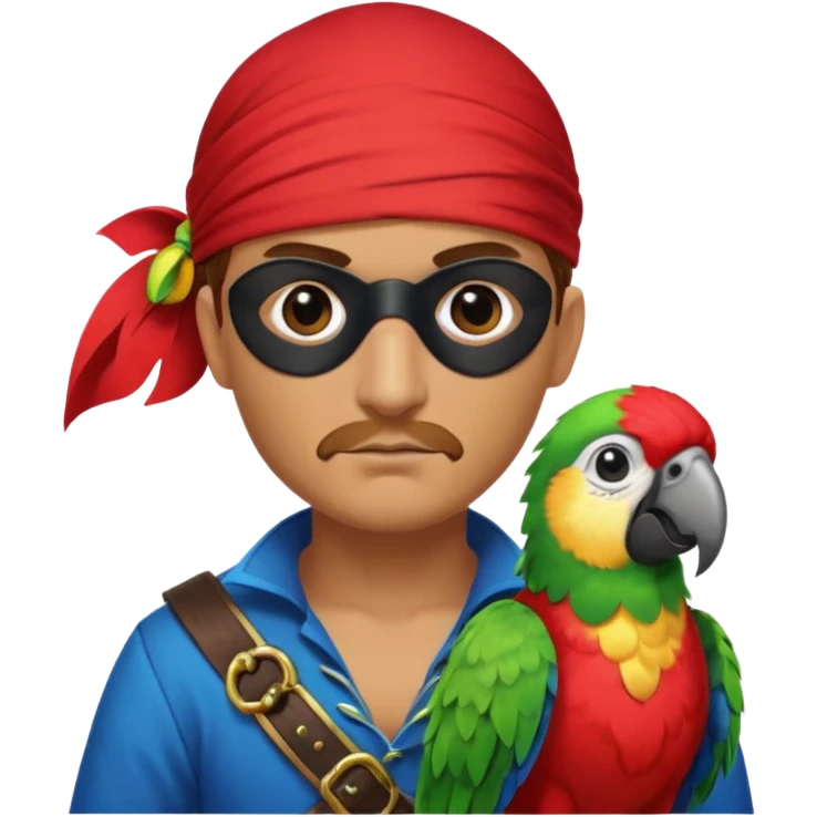 pirate and parrot emoji
