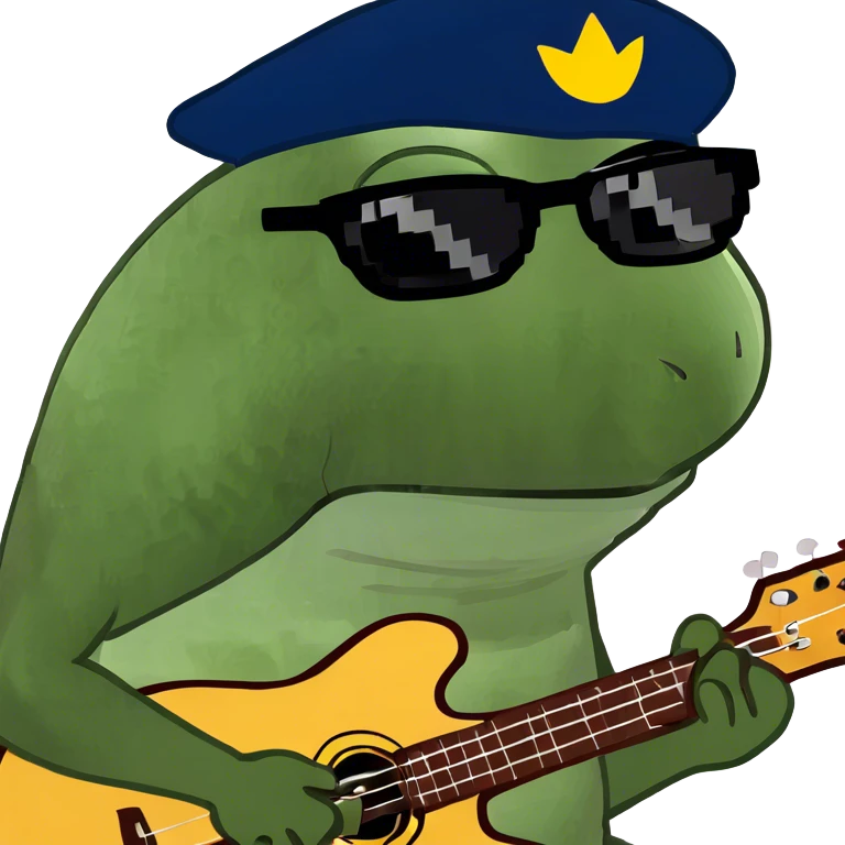 playing the guitar emoji