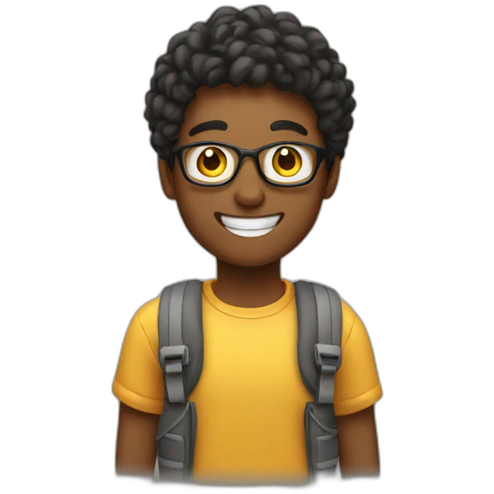 Learning university student happy emoji