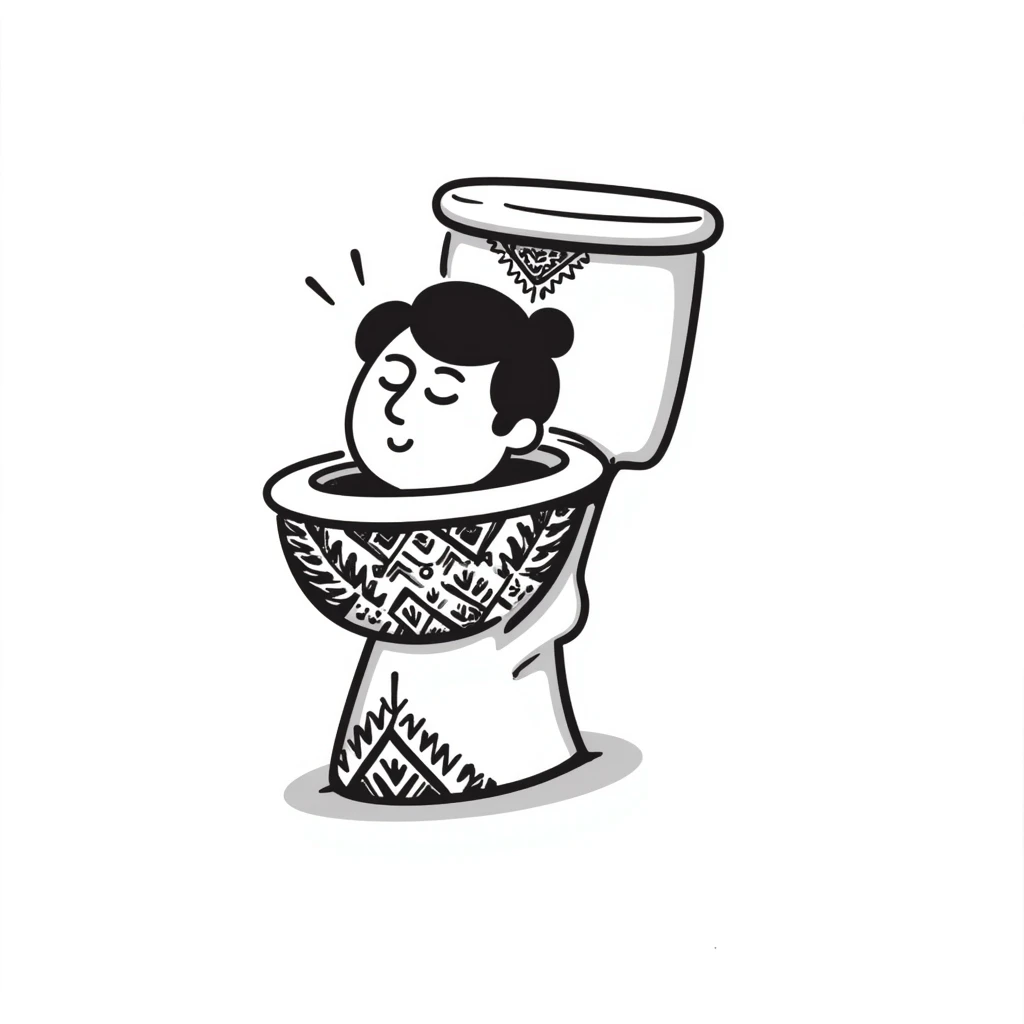 skibidi toilet with hand-drawn Afghanistan motifs emoji