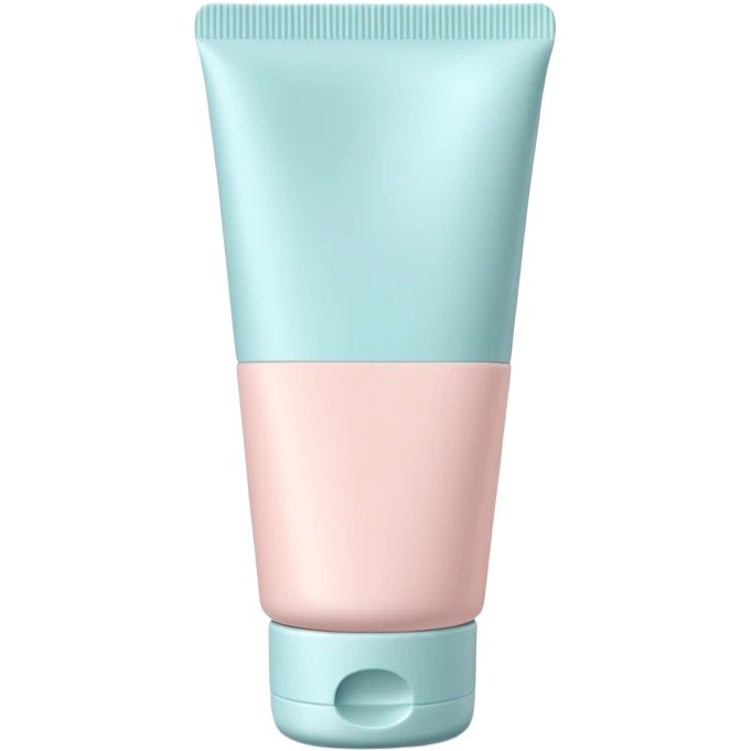 hand cream tube object icon, blank packaging with no text or logo, smooth cosmetic tube, soft pastel color, minimal design, closed cap, 3D cartoon, mobile game icon style, centered, clean background, soft shadow, no watermark emoji