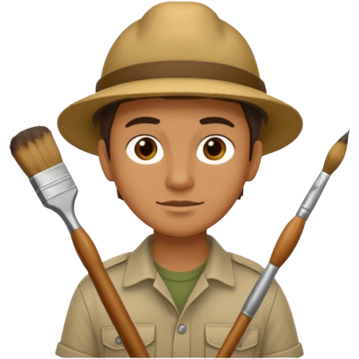 Archaeologist with Brush emoji
