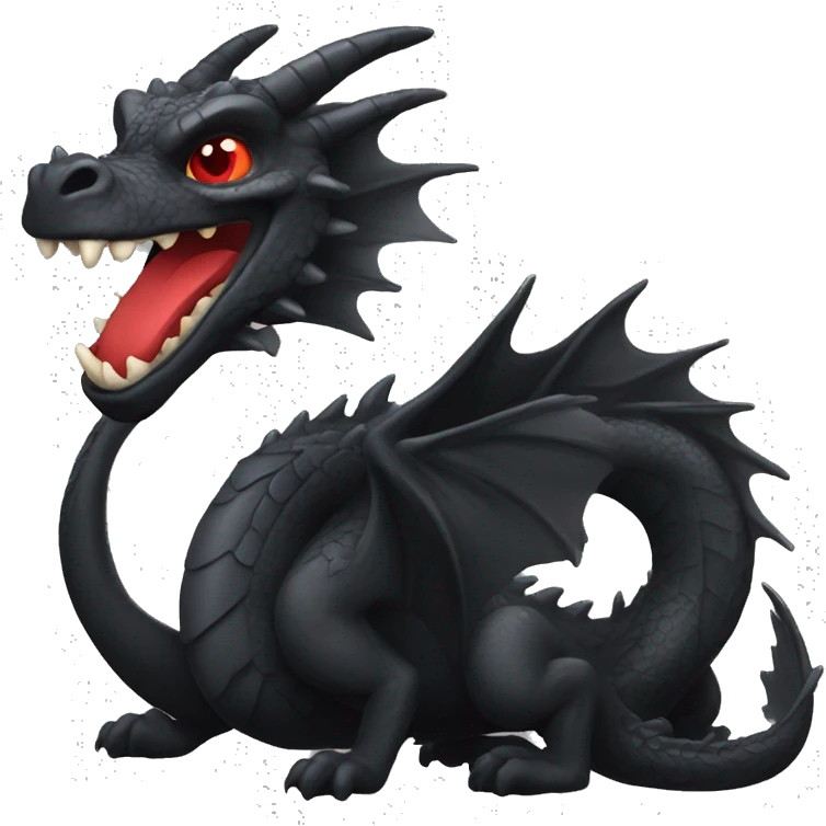 black dragon with red eyes emoji pack  emoji