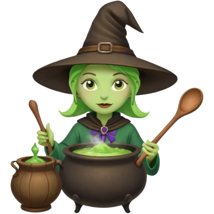 green witch cooking potion emoji