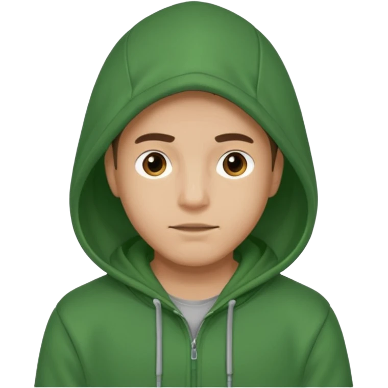 man with green hoodie emoji