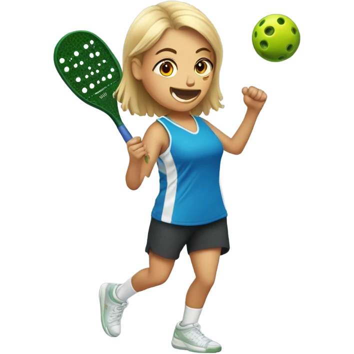 Girl playing pickleball  emoji