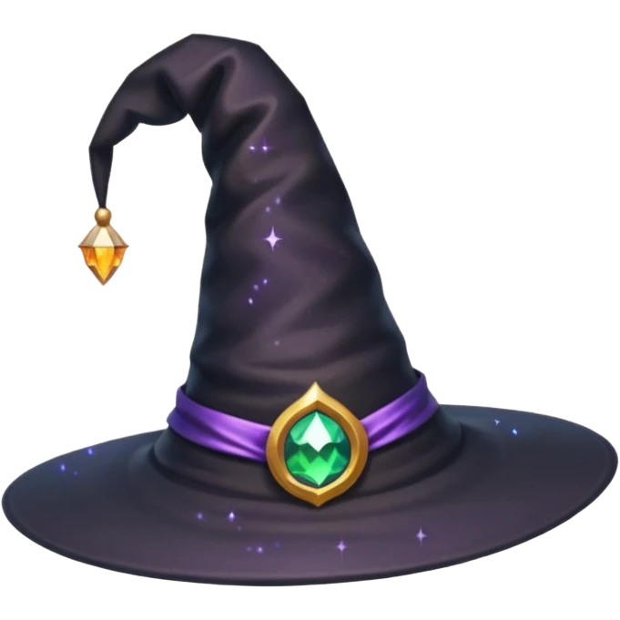 magic, sparkle, witch hat emoji