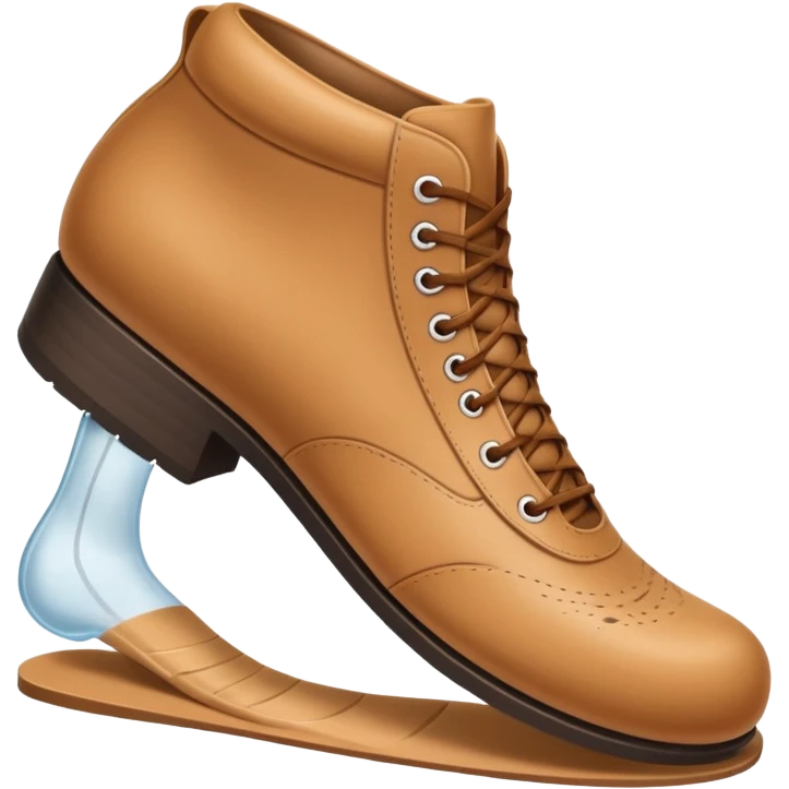 a shoe with a foot inside, stepping and showing a clear shoe print below. and leg with motion line







 emoji
