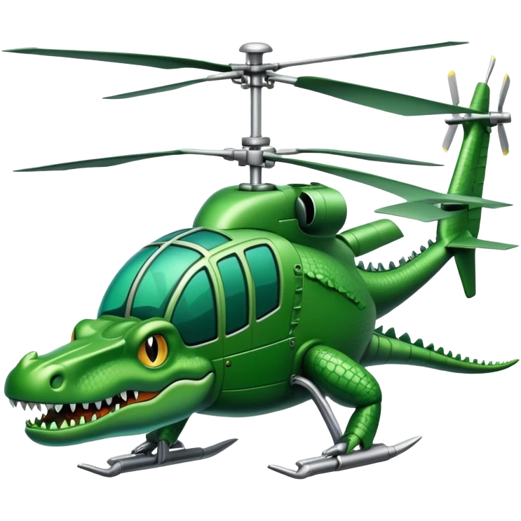 Cocodrilo fusionado con una helicóptero  emoji