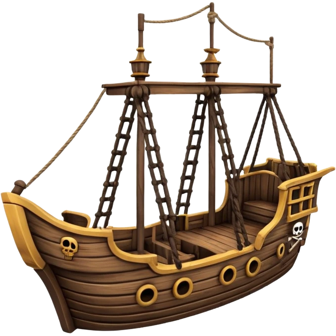 simple Pirate Ship Ride  emoji