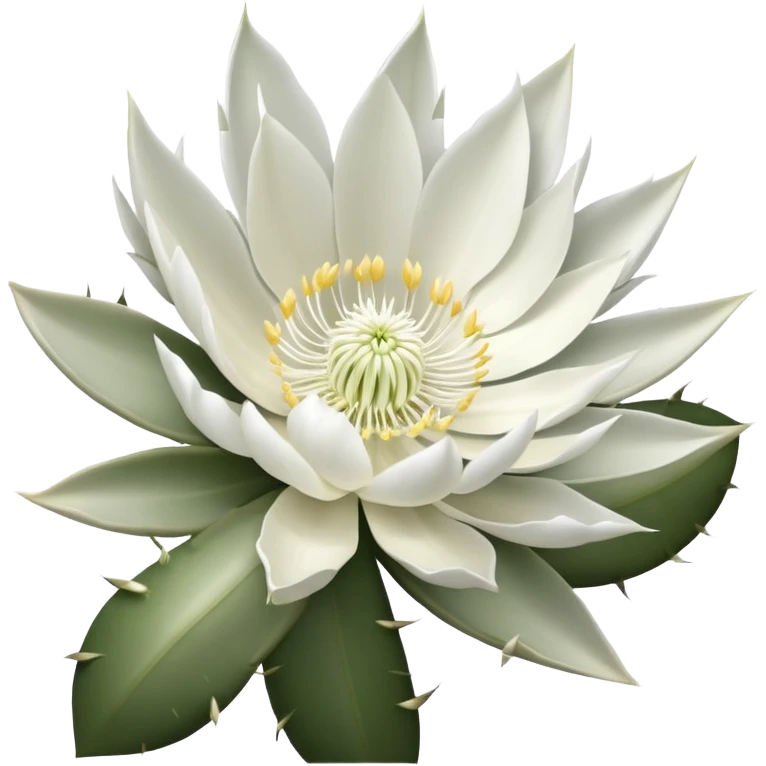night blooming cereus flower, epiphyllum, white petals emoji