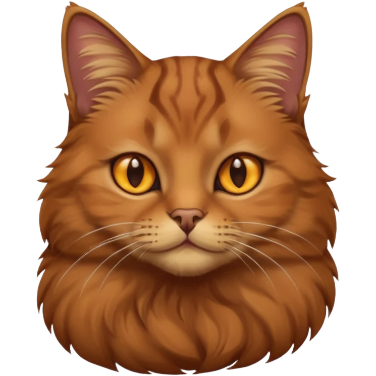 a brown elegant sitting cat emoji
