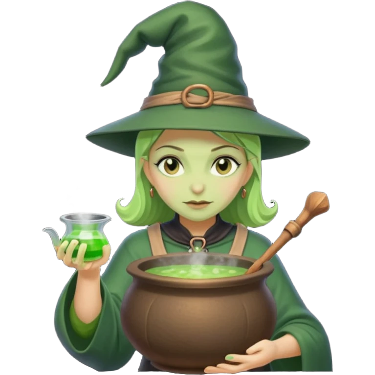 Ghhgreen witch cooking potion emoji