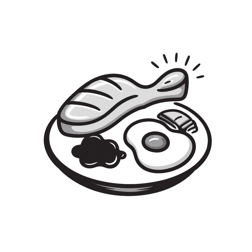 A plate with various protein foods arranged neatly: meat, egg, beans, tofu, and yogurt. emoji