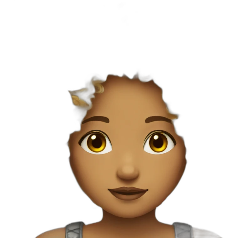 sunflower crown girl curly hair emoji
