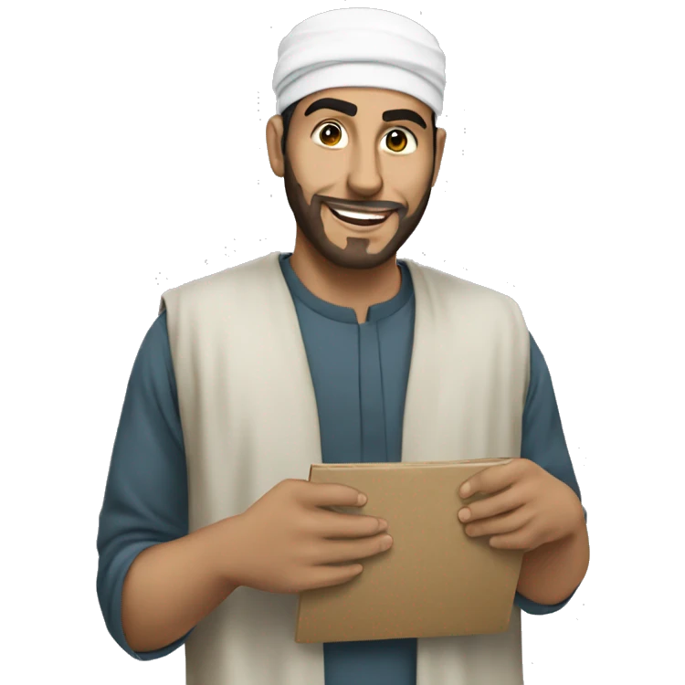 Muslim completing his maksad emoji