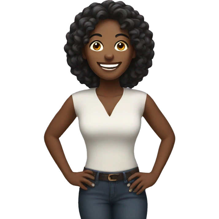 Happy black woman emoji