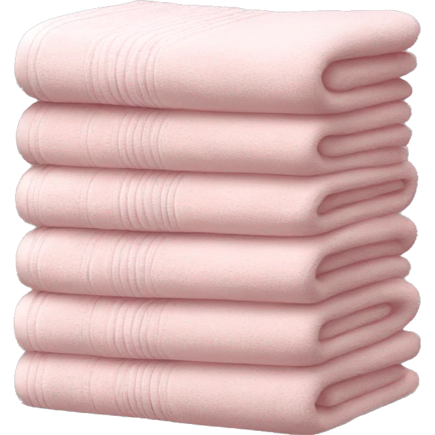 stack of light pink towels emoji