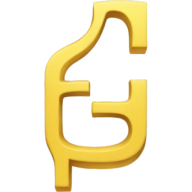a yellow capital D emoji