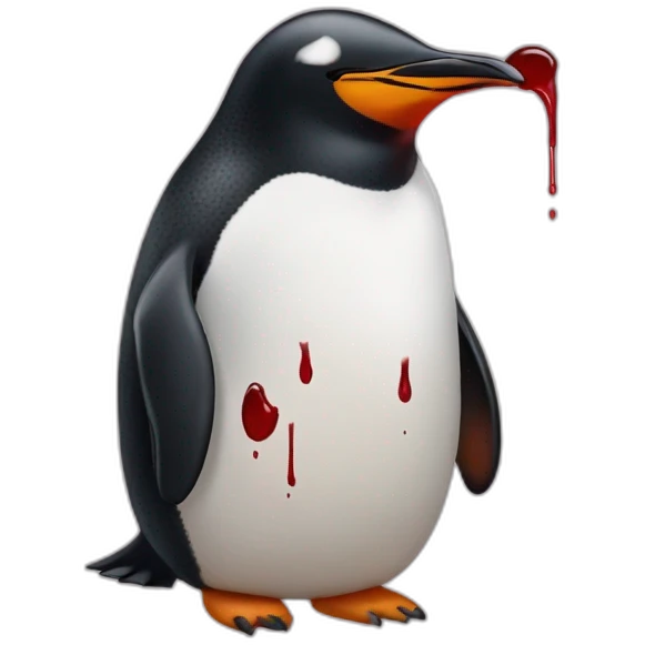 penguin nosebleeding emoji