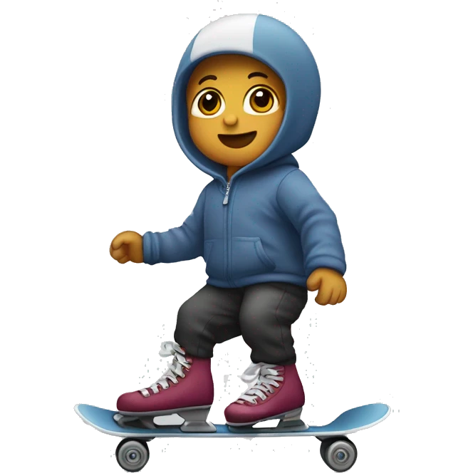 Bebé en una patineta emoji