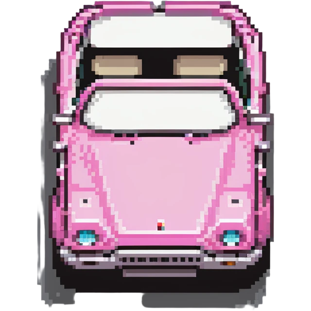 pink gothic cabriolet car emoji