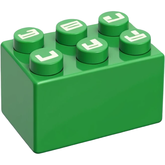green lego brick emoji