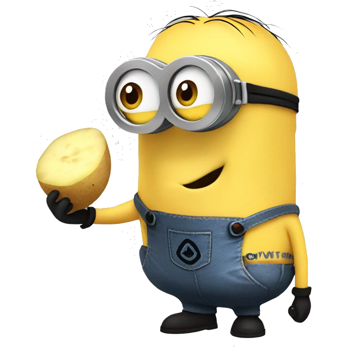 minion eating potato emoji