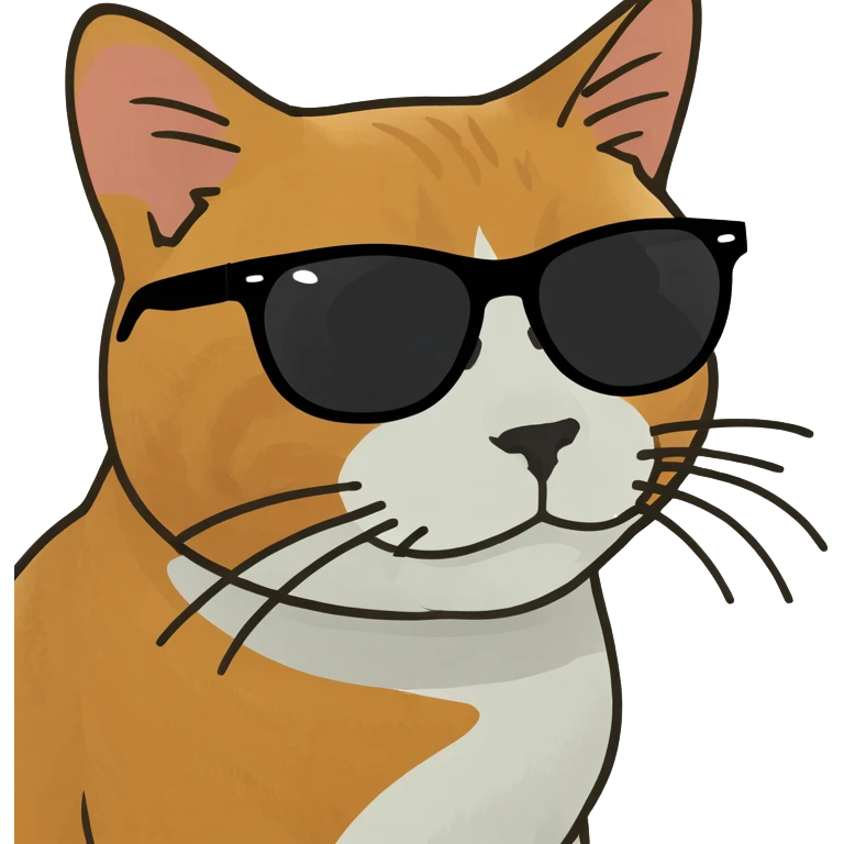 Cat with sunglasses emoji