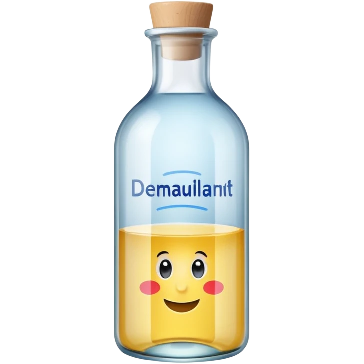 démaquillant avec ecriture emoji
