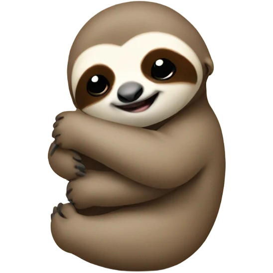 Baby sloth giving a hug  emoji