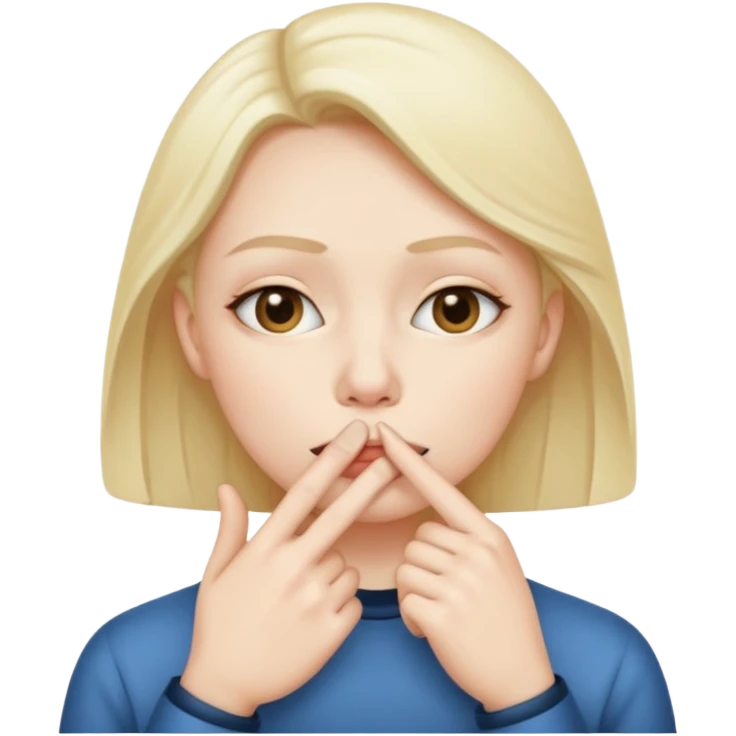 Silent face, shushing emoji