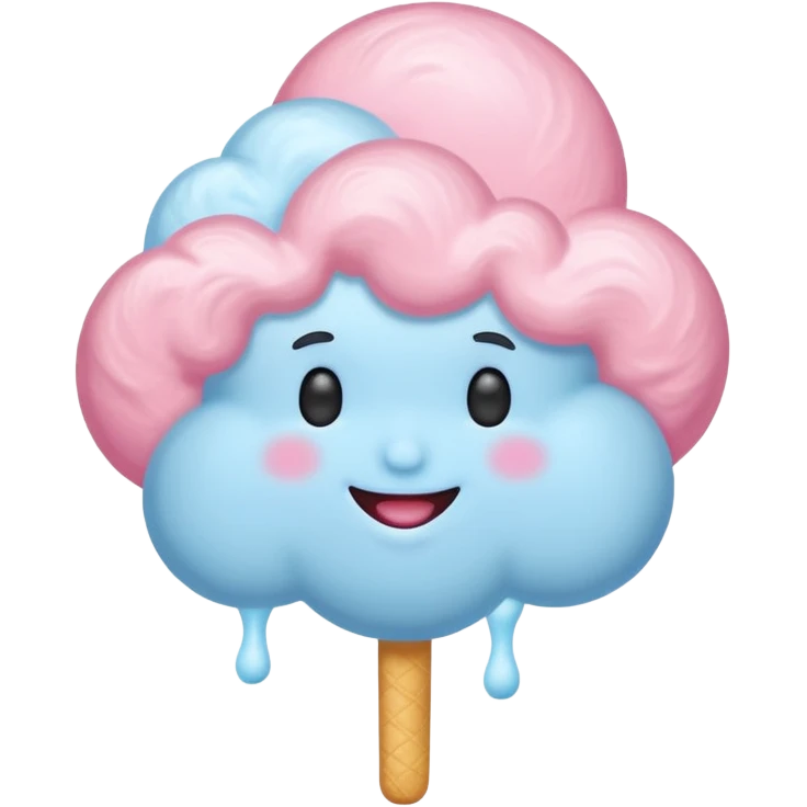 cloud people cotton candy, emoji
