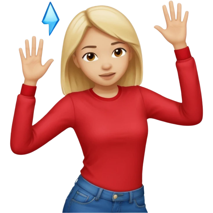 Una chica haciendo el dab  emoji