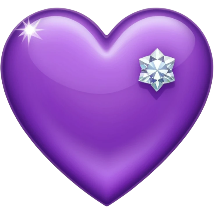 purple heart with diamond around it emoji