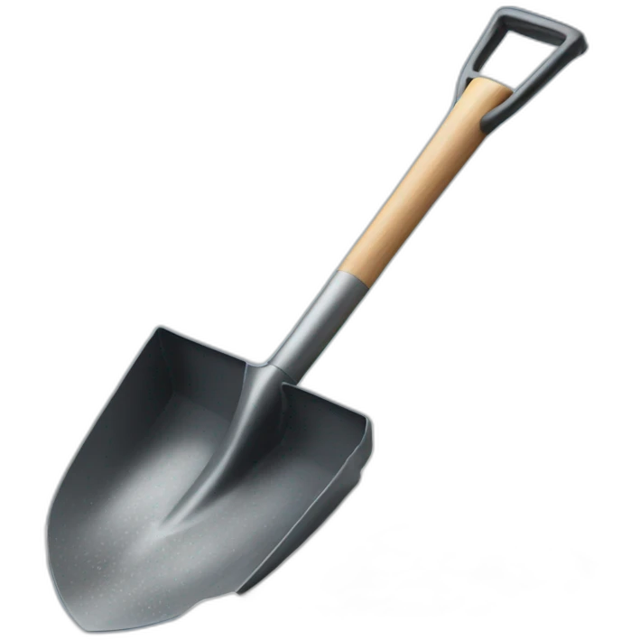 shovel with snow emoji
