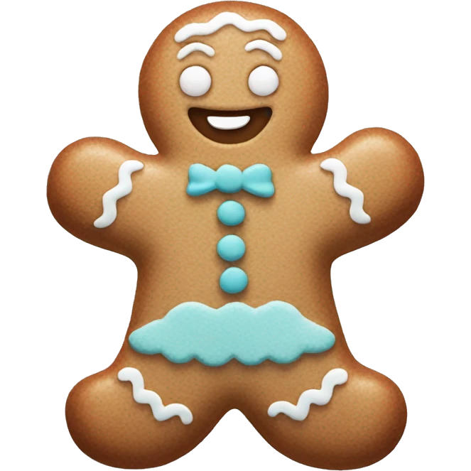 Pastel gingerbread man emoji
