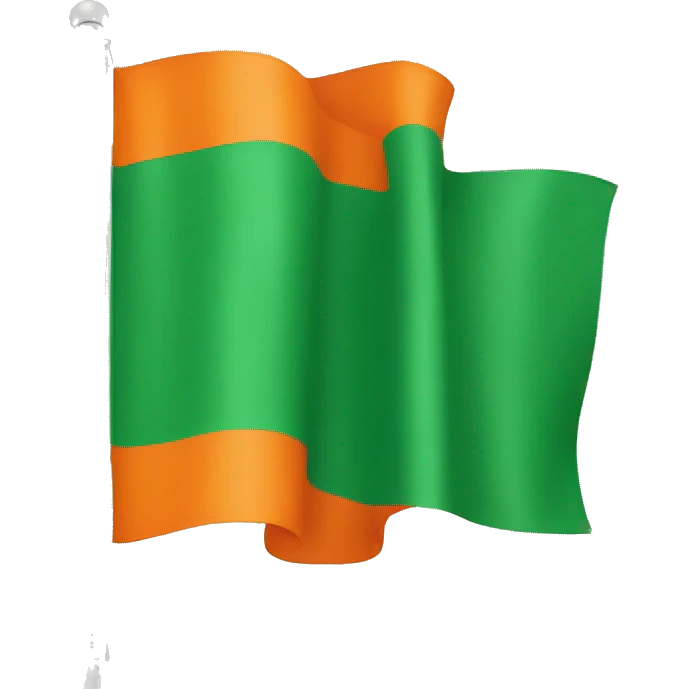 Green orange flag emoji