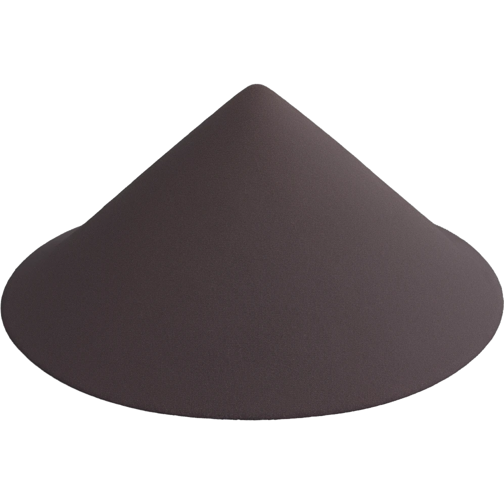 pile of iron sand, dark gray color, shiny grains, minimalistic style emoji