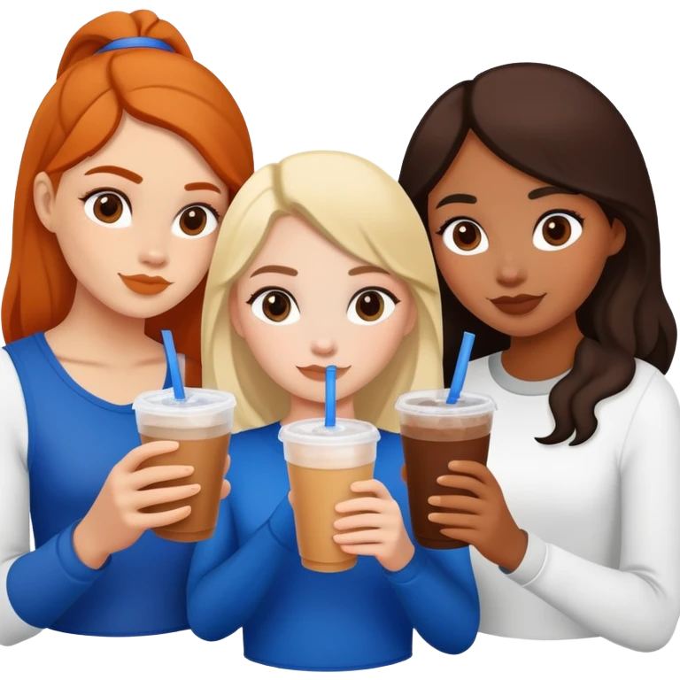 3 girls drink dutch bros  emoji
