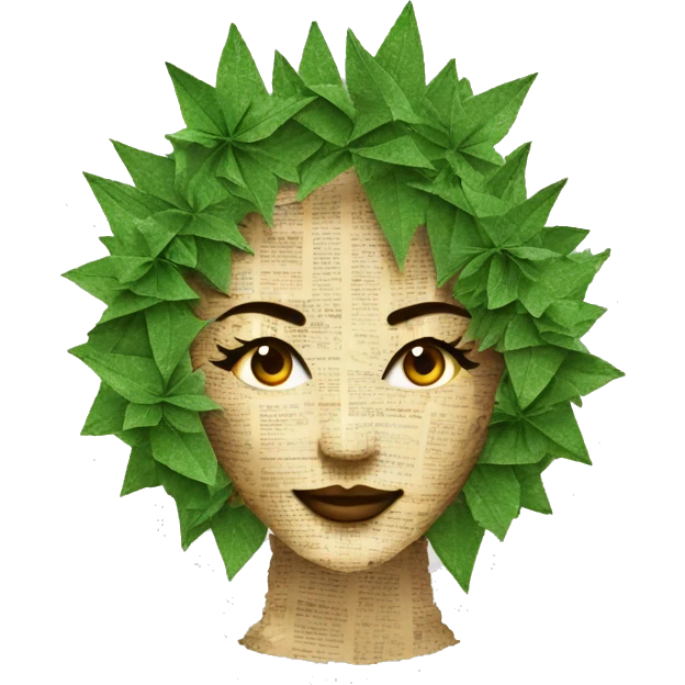  Hemp 420 lady face made of 420 origami newspaper roses hemp leaves lantern fairy lights burning paper and hemp leaves in hair and fairy lights emoji
