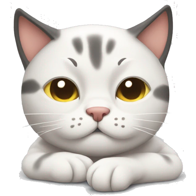sleepy cat studyig emoji