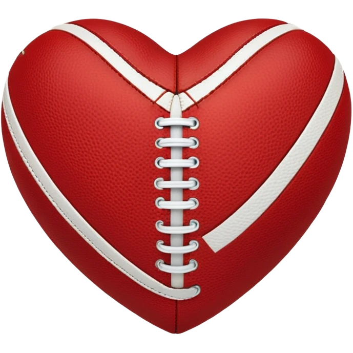 heart shaped ball American football emoji