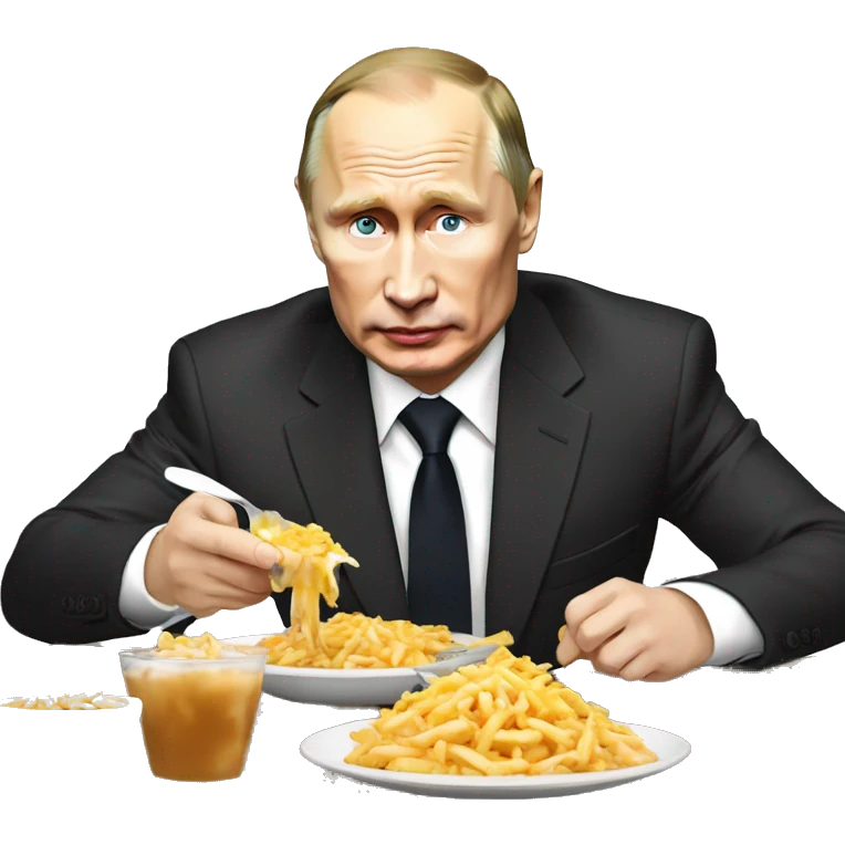 Putin qui mange une poutine  emoji