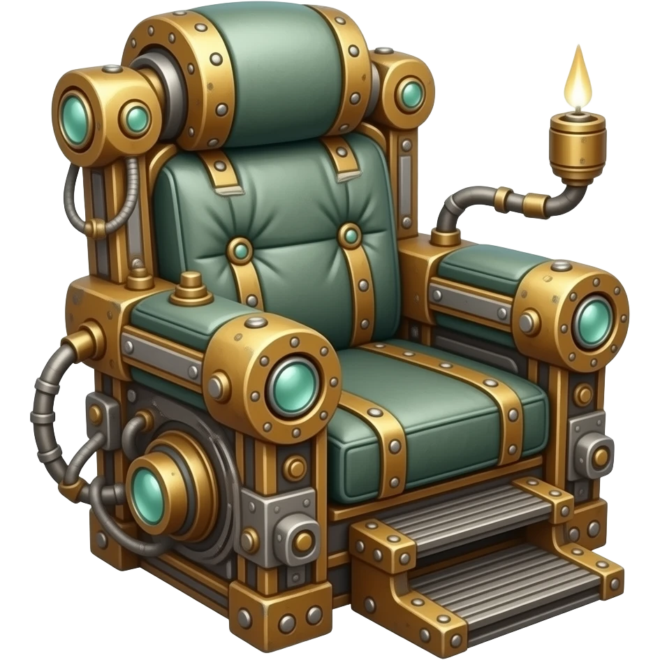 steampunk electric chair emoji