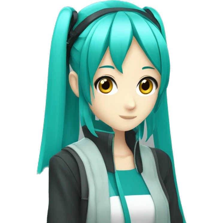 Virtual avatar like Hatsune Miku emoji