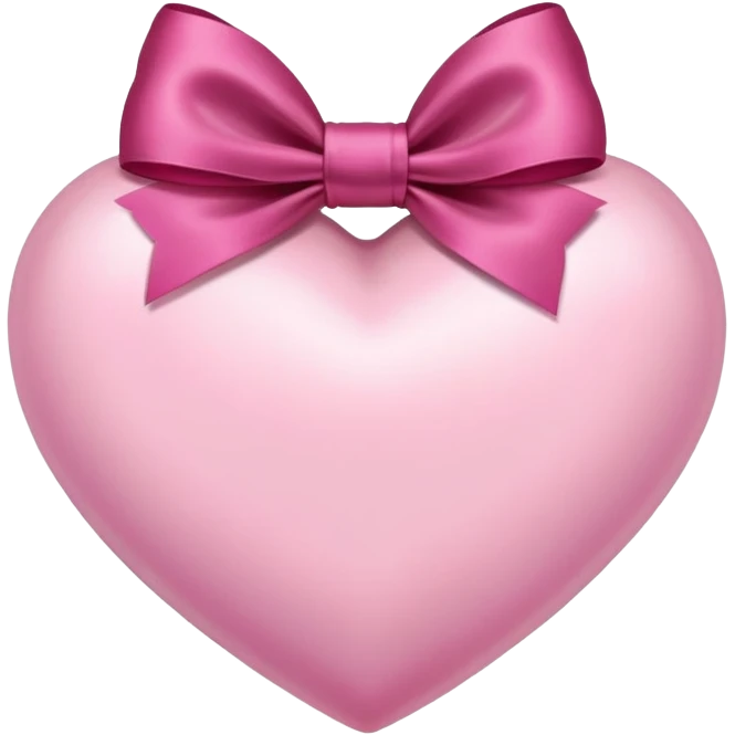 Light pink heart with a dark pink bow in the middle emoji