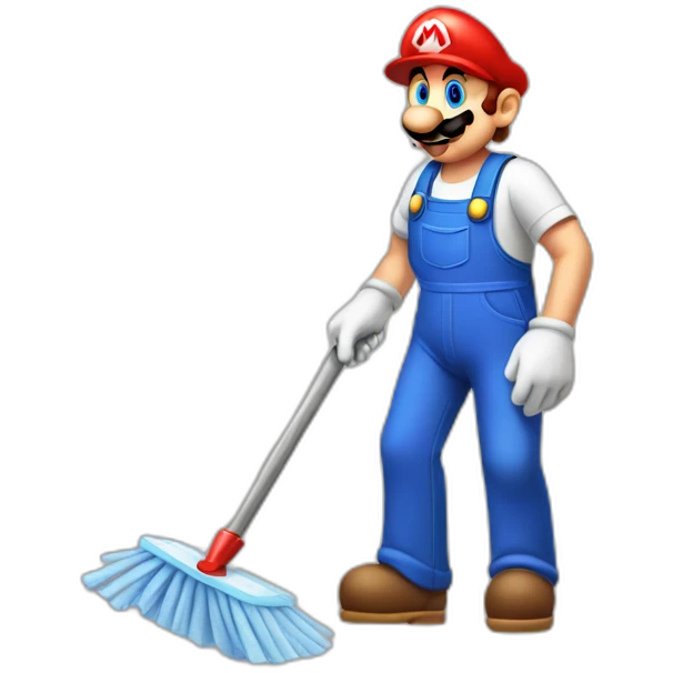mario cleaning house emoji