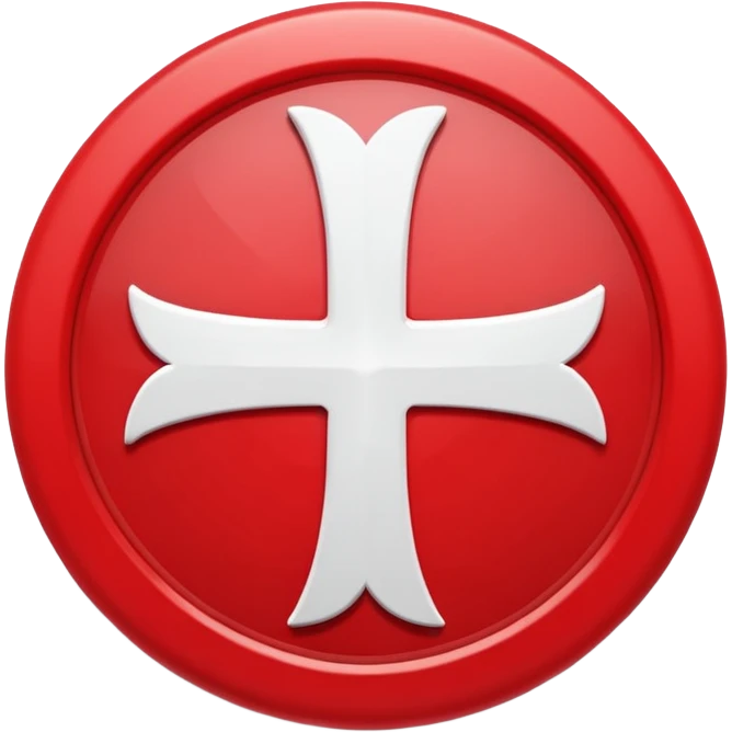 Red circular cross icon, white wrong symbol in center, glossy 3D button style, smooth surface, soft shadow, minimal design, centered composition, high resolution emoji