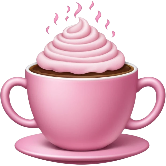 Aesthetic pink coffe emoji